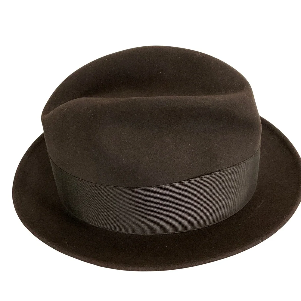 WL Strain Hat Mens 6 7/8‎ Brown Melorol Resistol 990 Self Conforming Fedora VTG